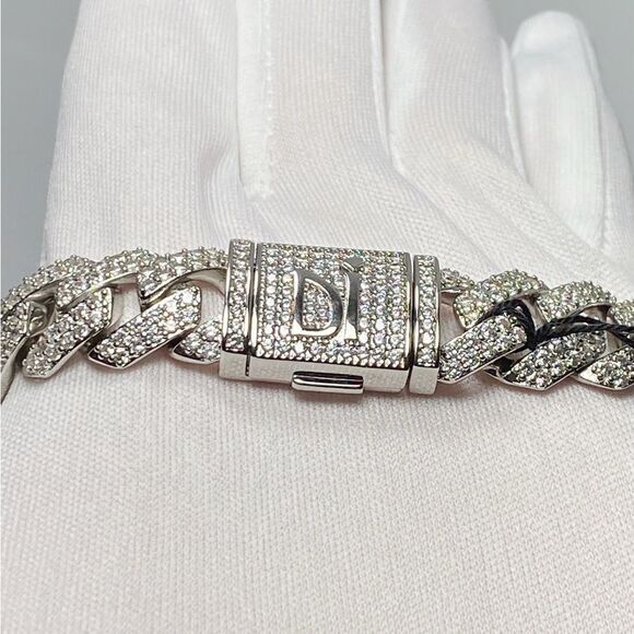 Darkai 18K White Gold-Plated & Cubic Zirconia Chain Bracelet - Picture 9 of 12